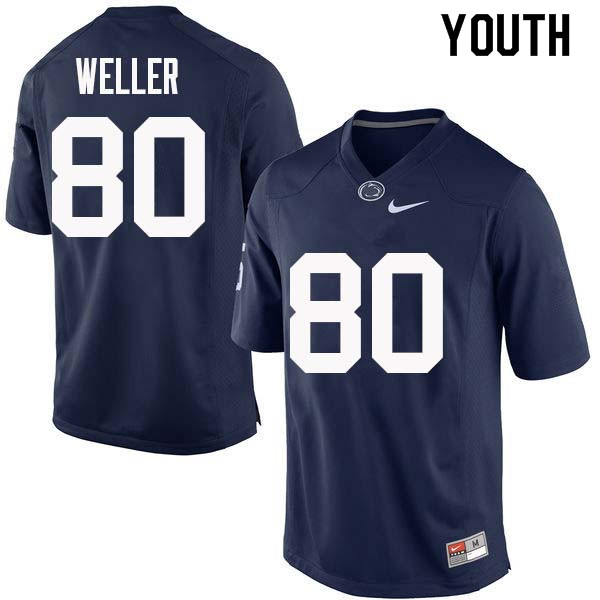 NCAA Nike Youth Penn State Nittany Lions Justin Weller #80 College Football Authentic Navy Stitched Jersey PKM7798CH